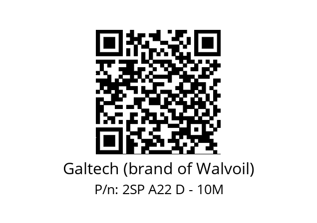   Galtech (brand of Walvoil) 2SP A22 D - 10M