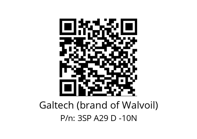   Galtech (brand of Walvoil) 3SP A29 D -10N