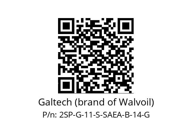   Galtech (brand of Walvoil) 2SP-G-11-S-SAEA-B-14-G