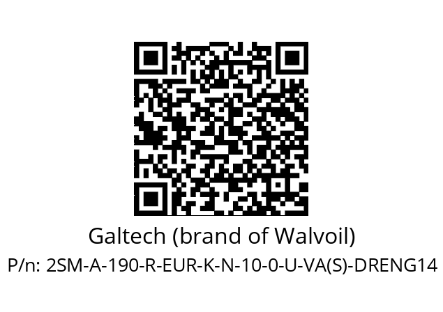   Galtech (brand of Walvoil) 2SM-A-190-R-EUR-K-N-10-0-U-VA(S)-DRENG14