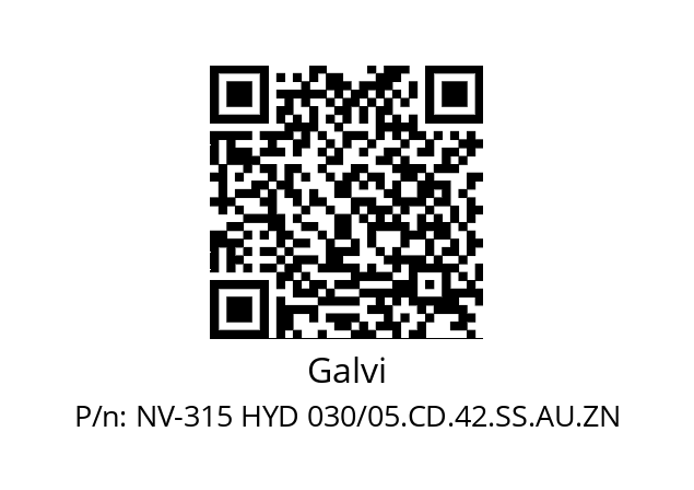   Galvi NV-315 HYD 030/05.CD.42.SS.AU.ZN