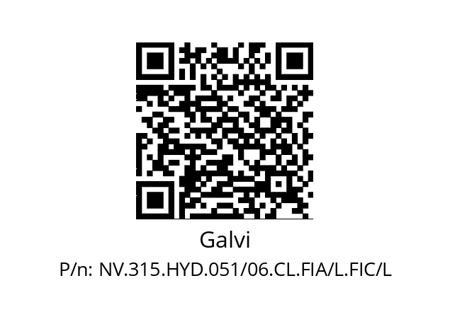   Galvi NV.315.HYD.051/06.CL.FIA/L.FIC/L