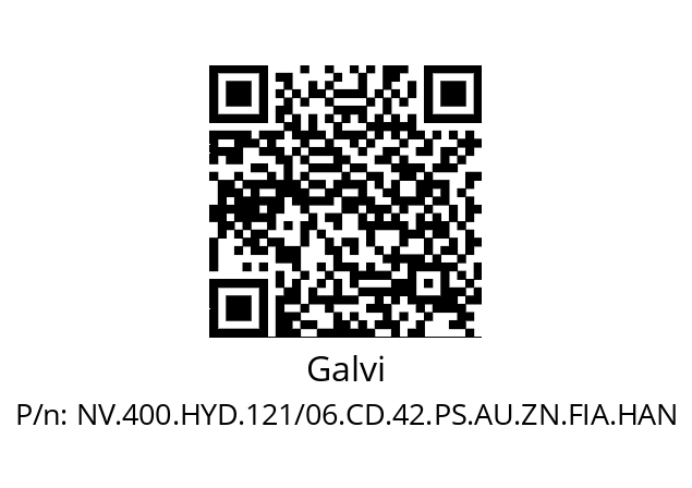   Galvi NV.400.HYD.121/06.CD.42.PS.AU.ZN.FIA.HAN