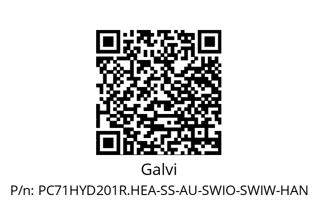   Galvi PC71HYD201R.HEA-SS-AU-SWIO-SWIW-HAN