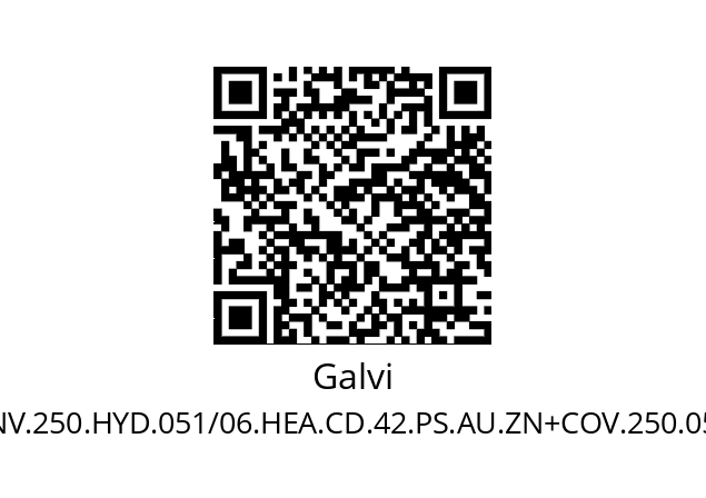   Galvi NV.250.HYD.051/06.HEA.CD.42.PS.AU.ZN+COV.250.050011