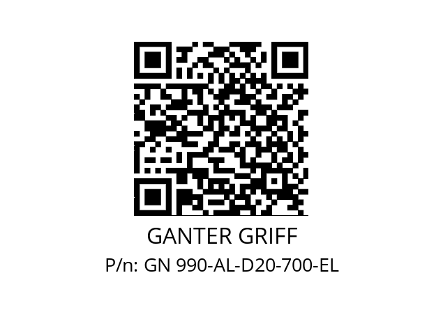   GANTER GRIFF GN 990-AL-D20-700-EL