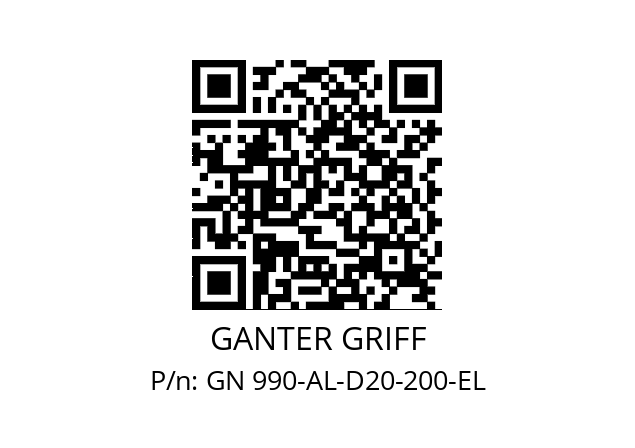   GANTER GRIFF GN 990-AL-D20-200-EL