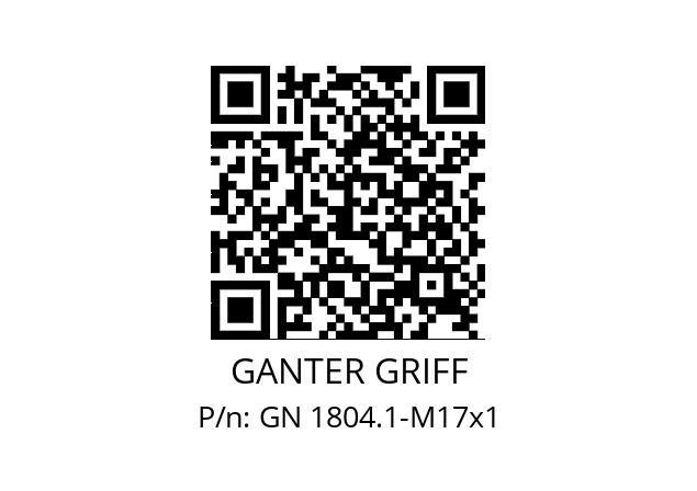   GANTER GRIFF GN 1804.1-M17x1