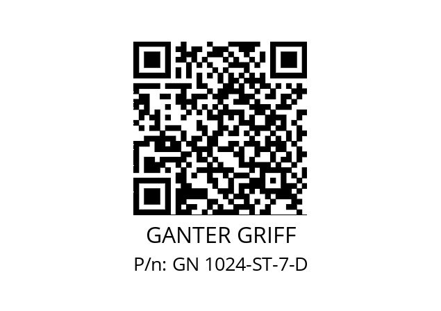   GANTER GRIFF GN 1024-ST-7-D