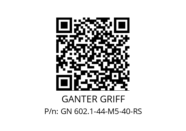   GANTER GRIFF GN 602.1-44-M5-40-RS