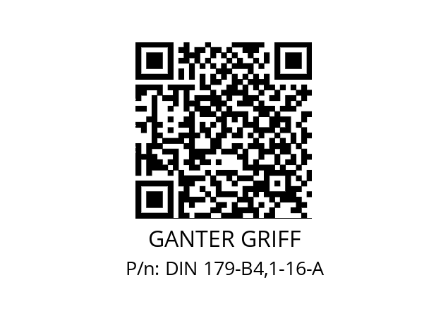   GANTER GRIFF DIN 179-B4,1-16-A