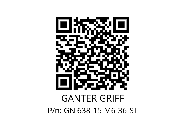   GANTER GRIFF GN 638-15-M6-36-ST