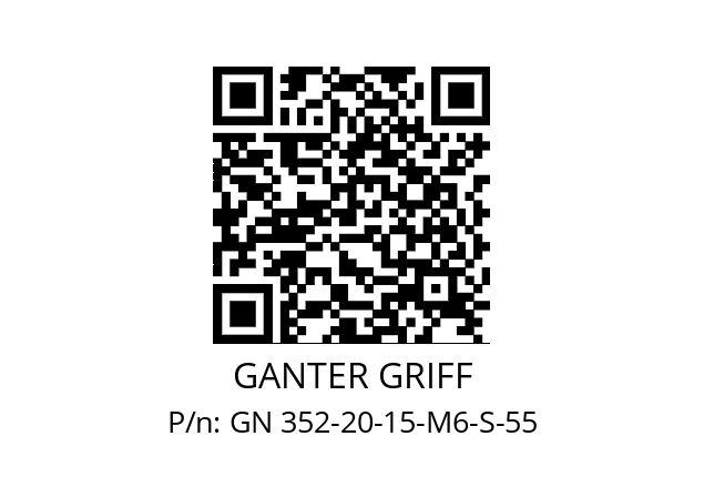   GANTER GRIFF GN 352-20-15-M6-S-55