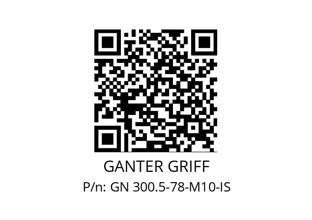   GANTER GRIFF GN 300.5-78-M10-IS