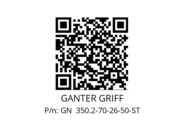   GANTER GRIFF GN  350.2-70-26-50-ST