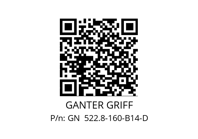   GANTER GRIFF GN  522.8-160-B14-D