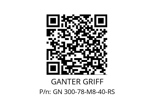   GANTER GRIFF GN 300-78-M8-40-RS