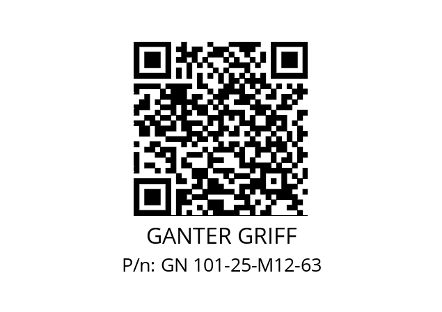   GANTER GRIFF GN 101-25-M12-63