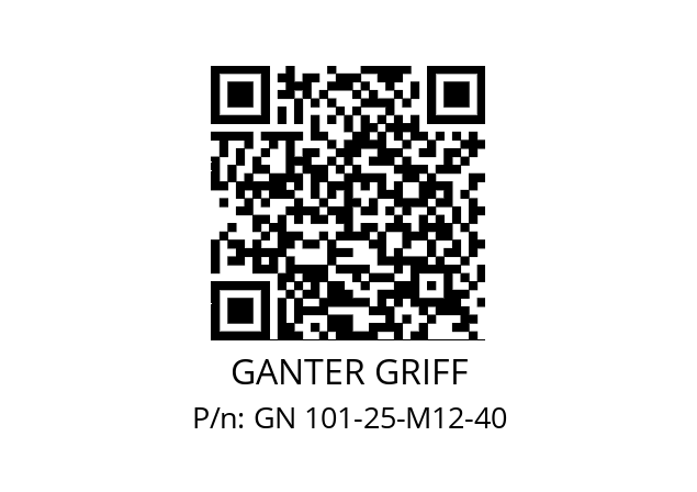   GANTER GRIFF GN 101-25-M12-40