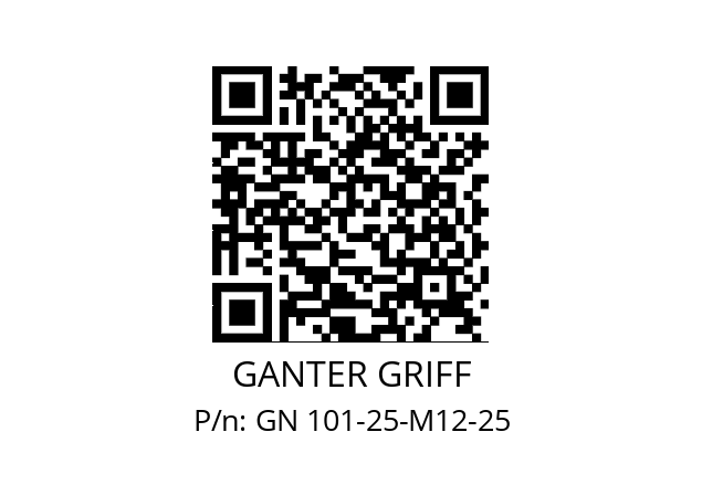   GANTER GRIFF GN 101-25-M12-25