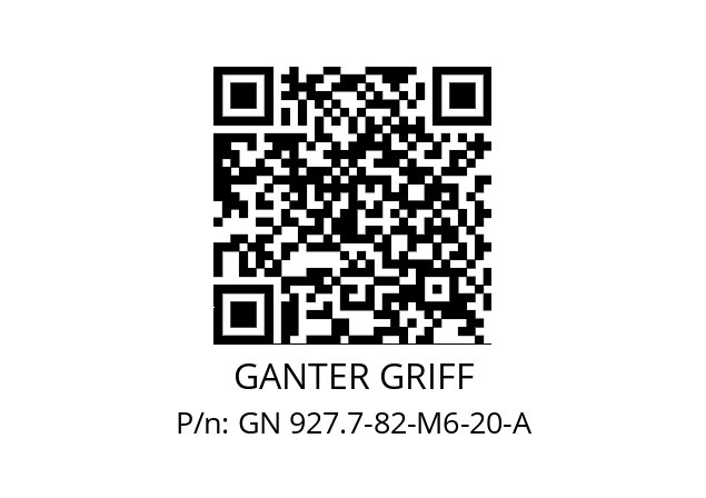   GANTER GRIFF GN 927.7-82-M6-20-A