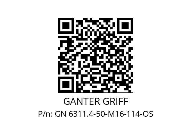   GANTER GRIFF GN 6311.4-50-M16-114-OS