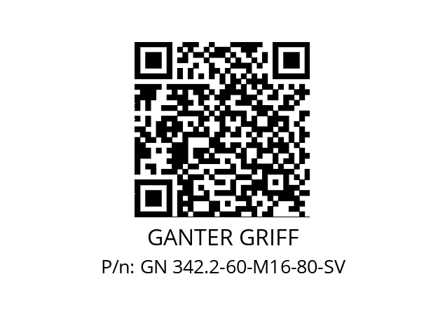   GANTER GRIFF GN 342.2-60-M16-80-SV