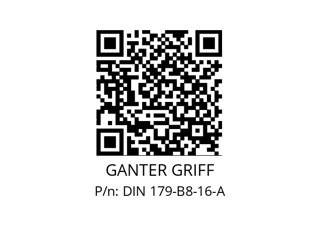   GANTER GRIFF DIN 179-B8-16-A