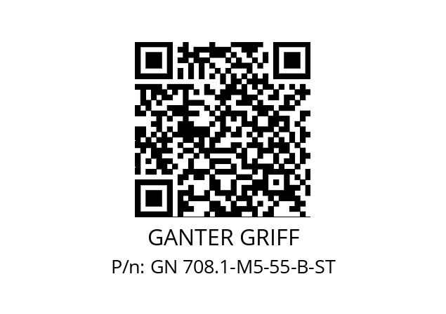   GANTER GRIFF GN 708.1-M5-55-B-ST