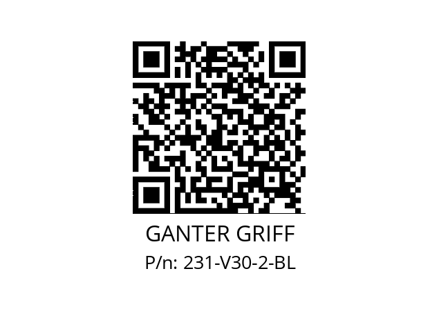   GANTER GRIFF 231-V30-2-BL