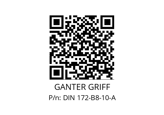   GANTER GRIFF DIN 172-B8-10-A