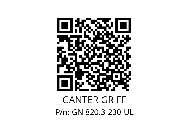   GANTER GRIFF GN 820.3-230-UL