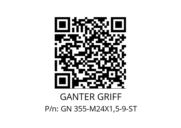   GANTER GRIFF GN 355-M24X1,5-9-ST