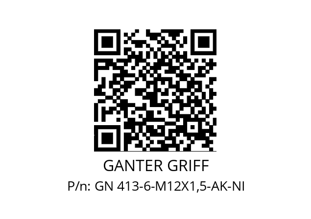   GANTER GRIFF GN 413-6-M12X1,5-AK-NI