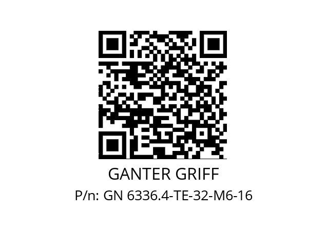   GANTER GRIFF GN 6336.4-TE-32-M6-16