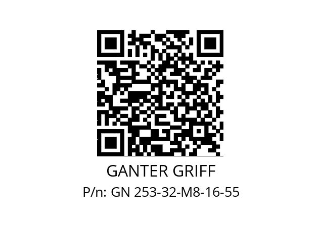   GANTER GRIFF GN 253-32-M8-16-55