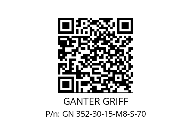   GANTER GRIFF GN 352-30-15-M8-S-70