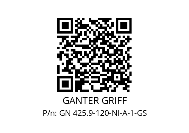   GANTER GRIFF GN 425.9-120-NI-A-1-GS