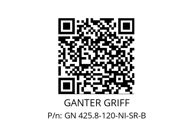   GANTER GRIFF GN 425.8-120-NI-SR-B