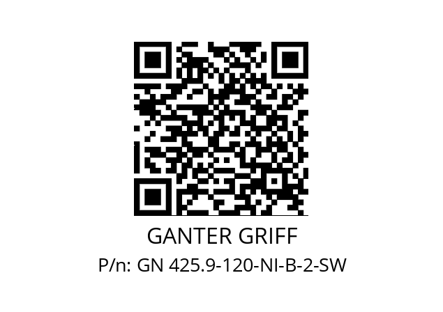   GANTER GRIFF GN 425.9-120-NI-B-2-SW