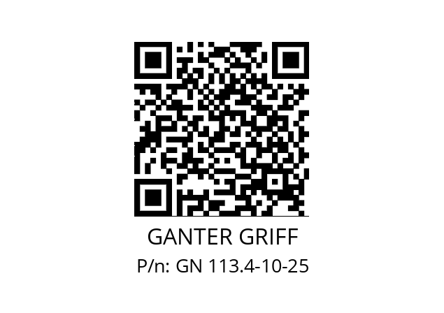   GANTER GRIFF GN 113.4-10-25