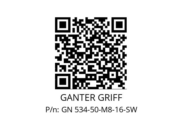   GANTER GRIFF GN 534-50-M8-16-SW