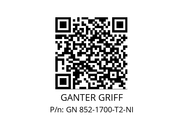   GANTER GRIFF GN 852-1700-T2-NI