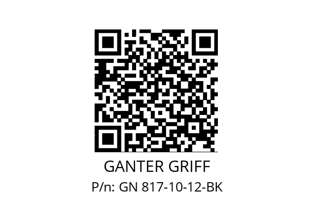   GANTER GRIFF GN 817-10-12-BK