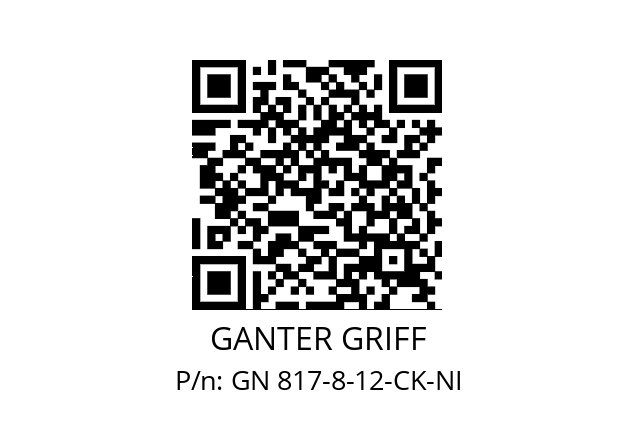   GANTER GRIFF GN 817-8-12-CK-NI