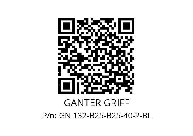   GANTER GRIFF GN 132-B25-B25-40-2-BL