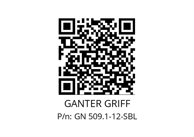   GANTER GRIFF GN 509.1-12-SBL