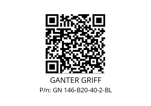   GANTER GRIFF GN 146-B20-40-2-BL