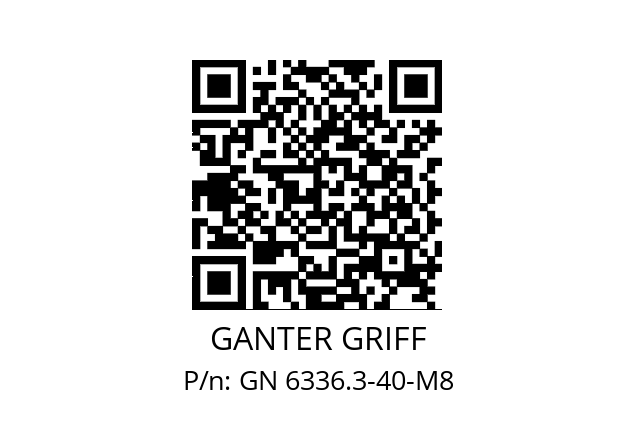   GANTER GRIFF GN 6336.3-40-M8