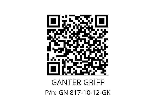   GANTER GRIFF GN 817-10-12-GK